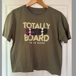 Life is Good Never worn Skateboard Boxy Crusher Tee - Medium